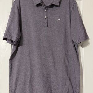 Travis Mathew Heathered Purple Polo